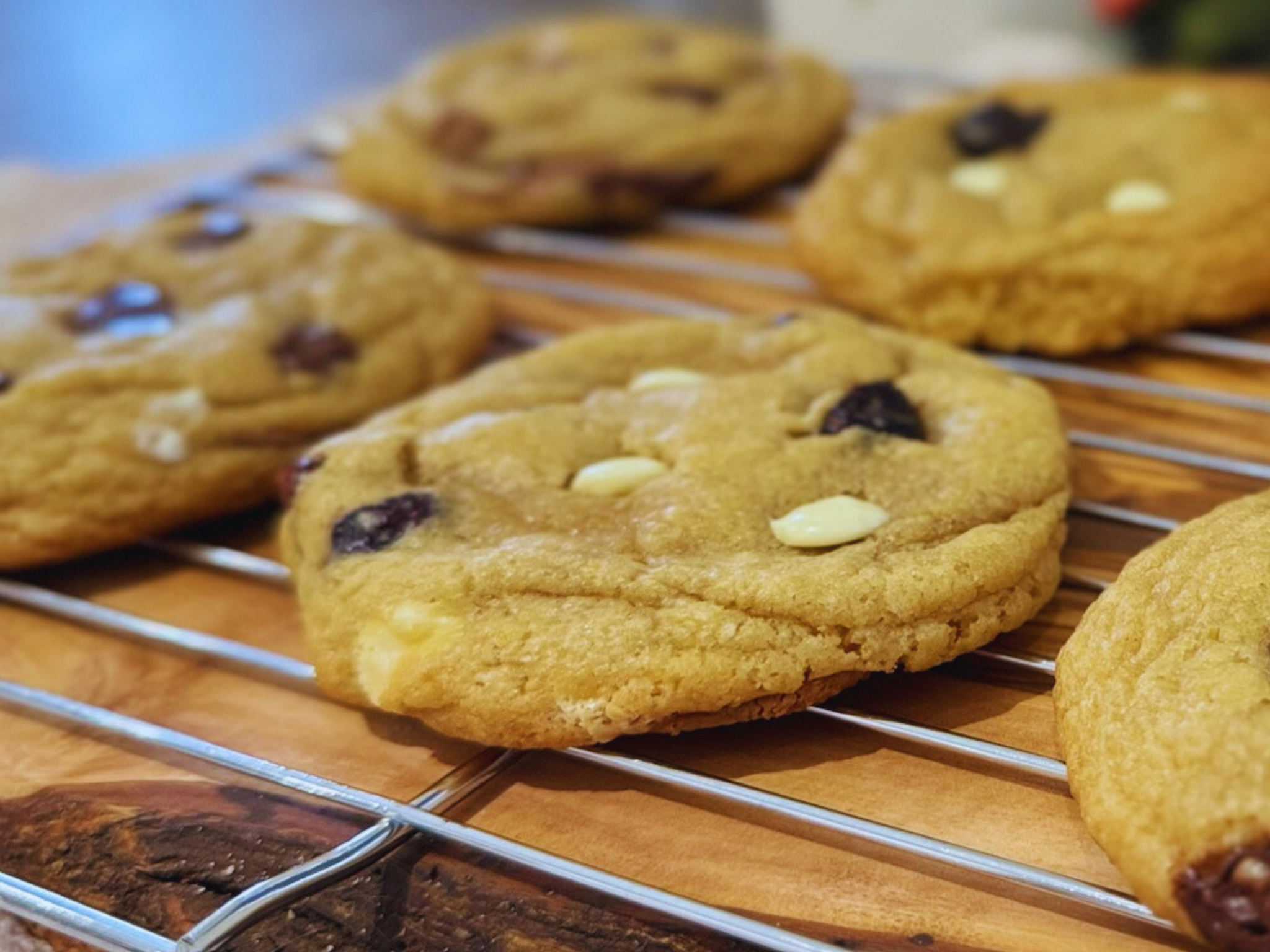 Brown Butter White Chocolate & Cranberry Cookies – Box of 4