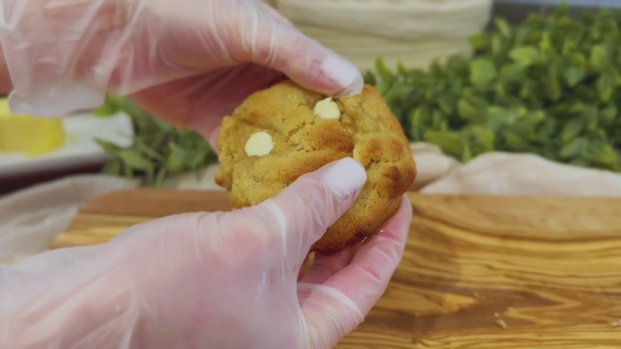 Brown Butter White Chocolate & Cranberry Cookies – Box of 4